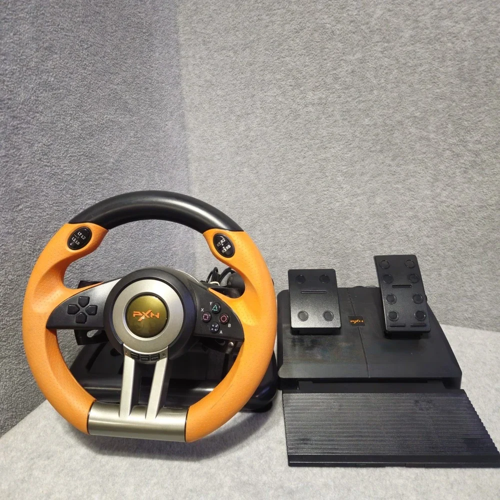 PXN V3Pro Racing Wheel With Pedals Orange Xbox Switch PC PXNV3IIO Wired